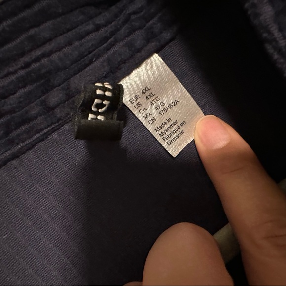 H&M Dark Blue Corduroy Shirt Jacket - Picture 2 of 5